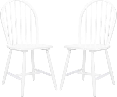 Windsor Farmhouse Dining Chairs Set of 2 – Spindle Back Solid Wood