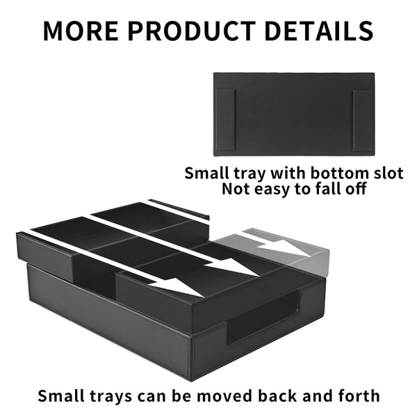 4-Piece Faux Leather Desk Organizer Set