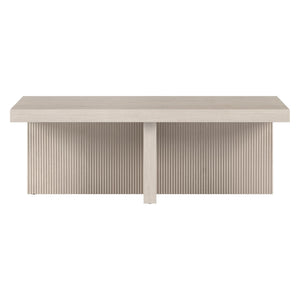 44" Fluted Rectangular Pedestal Coffee Table