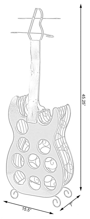 Guitar-Shaped Wine Bottle Holder & Rack
