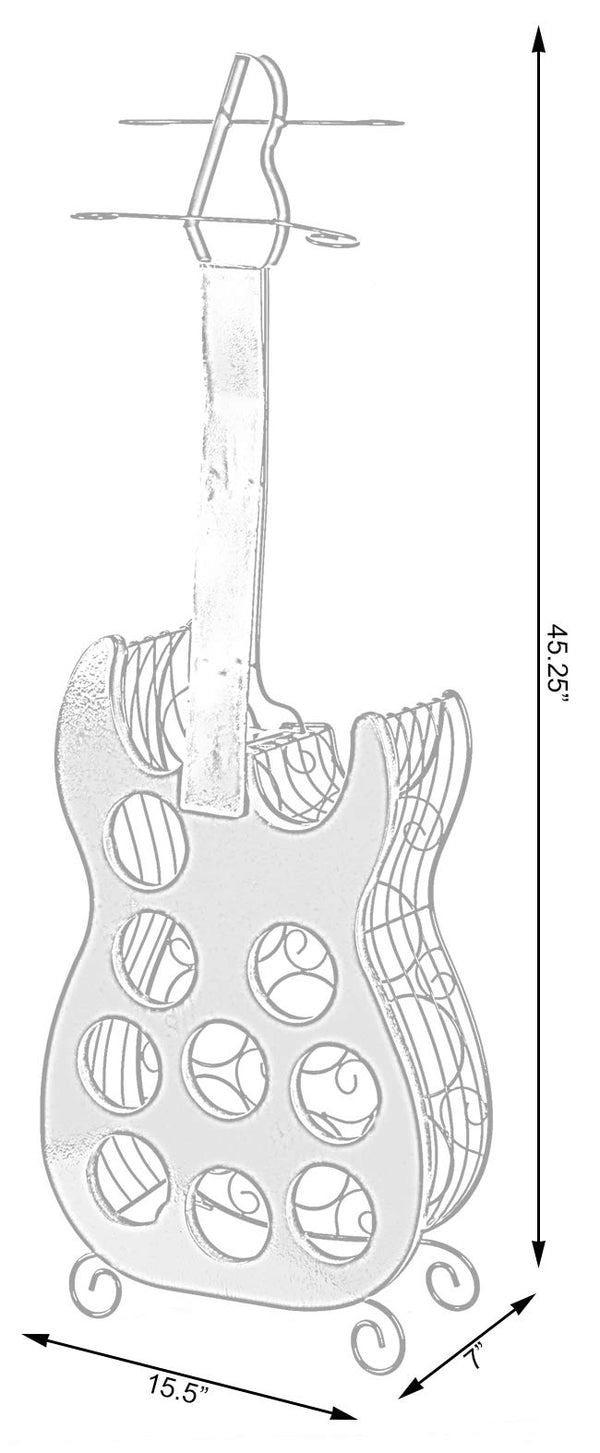 Guitar-Shaped Wine Bottle Holder & Rack
