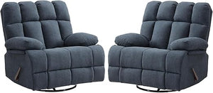 Oversized 360° Swivel Glider Recliner Chair