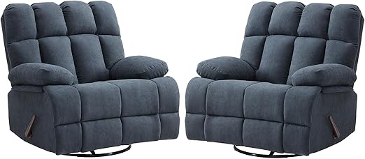 Oversized 360° Swivel Glider Recliner Chair