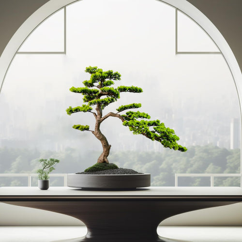 Artificial Bonsai Tree with Ceramic Pot — Indoor Faux Juniper Plant Decor