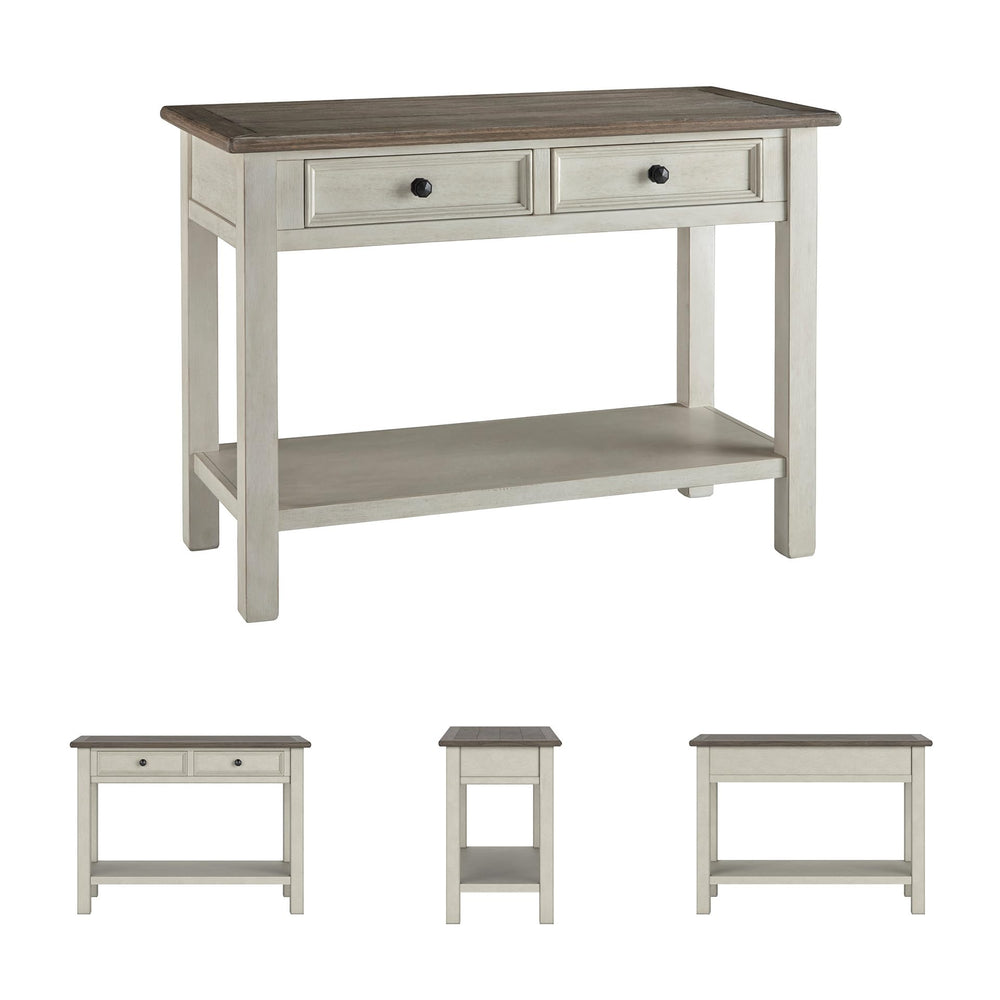 Farmhouse Sofa Table with Drawers