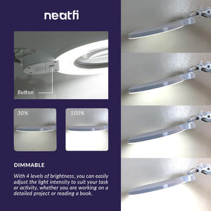 XL Bifocal LED Magnifying Lamp with Adjustable Arm & Clamp
