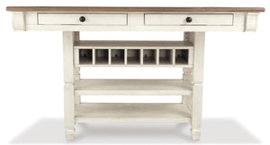 Rectangular Counter Dining Table with Storage