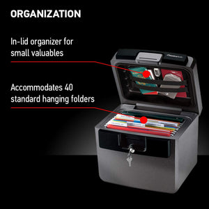 Fireproof Waterproof Key Lock File Safe Box