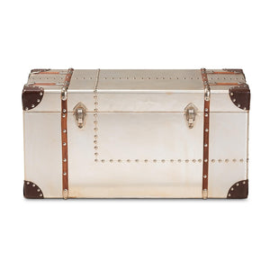 Industrial Storage Trunk with Inner Compartment – Silver