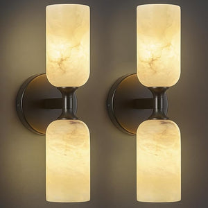 Natural Alabaster Wall Sconce with G9 Bulb – Modern Vanity Light