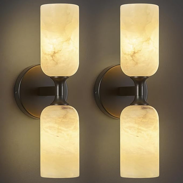 Natural Alabaster Wall Sconce with G9 Bulb – Modern Vanity Light