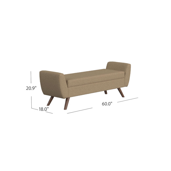 Modern Storage Bench with Wood Legs