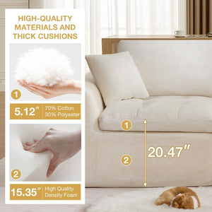 Modular L-Shape Sectional Sofa with Ottoman | Cloud Foam Couch