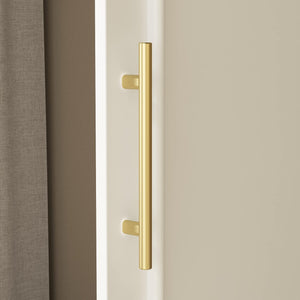 Slim Wardrobe Armoire with 2 Doors, Shelves & Hanging Rod