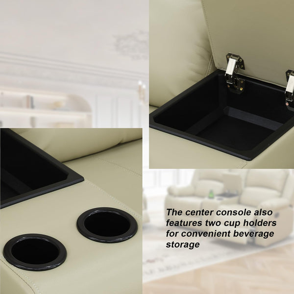 3-Piece Reclining Sectional Sofa with Storage Console