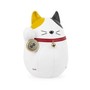 Lucky Cat Decorative Bookend – Synthetic Leather Animal Figurine