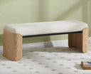 Upholstered Entryway & Bedroom Bench with Wood Legs