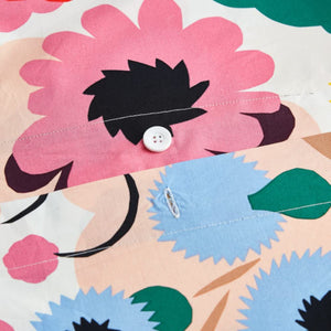 Cotton Floral Duvet Cover Set with Shams