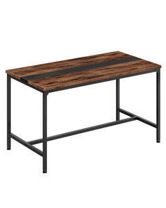 Rectangle Dining Table for 6 – Rustic Brown & Black