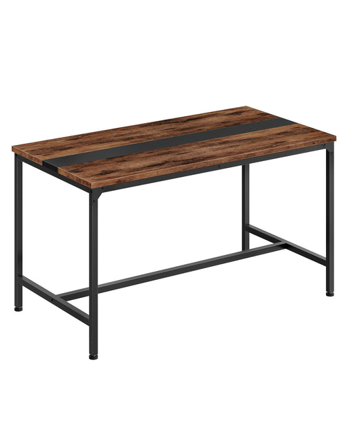 Rectangle Dining Table for 6 – Rustic Brown & Black