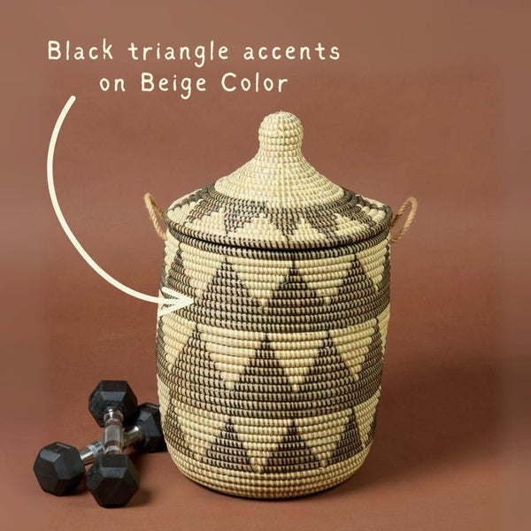 Handwoven Wicker Storage Basket with Lid