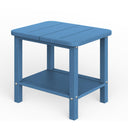 GREFORG Patio Side Table, Small Rectangular HDPE Adirondack End Table for Outdoor Use in Pool, Garden, Lawn, Backyard,Navy