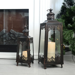 Decorative Outdoor & Indoor Candle Lanterns Set of 2