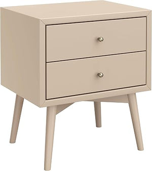 Wood Nightstand with 2 Drawers – Kids & Guest Bedroom Bedside Table