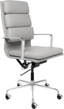 Tall Back Padded Management Office Chair with Chrome Frame & Aluminum Base