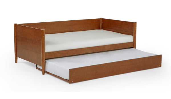 Mid-Century Modern Twin Daybed with Trundle