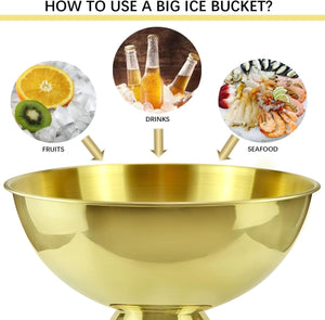 12L Stainless Steel Ice Bucket with Base