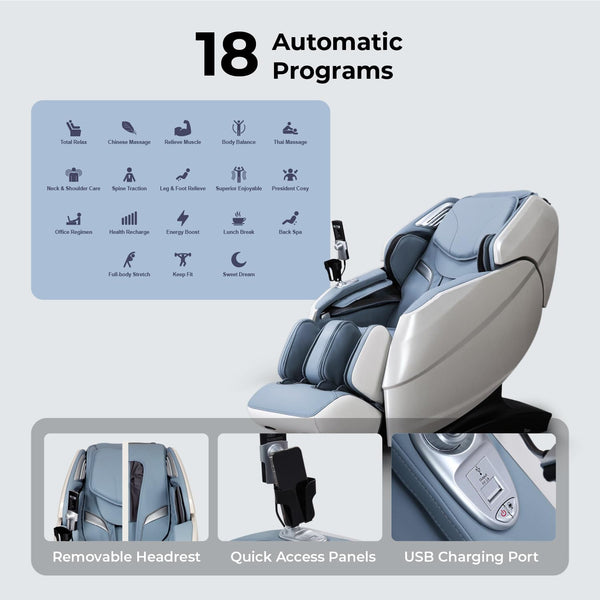 4D Full Body Massage Chair with SL Track & Zero Gravity