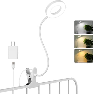 Clip-On Desk Lamp with Dimmable LED