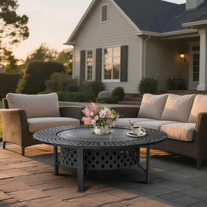 3-in-1 Wood Burning Fire Pit with Grill, Lid & Poker