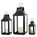 Metal Square Candle Lanterns Set of 3 – Indoor & Outdoor Decorative Holders