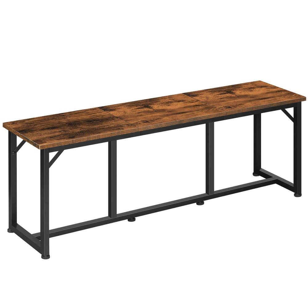 47.2" Industrial Dining Bench – Rustic Brown