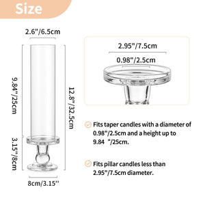 Glass Hurricane Candle Holders for Pillar & Taper Candles