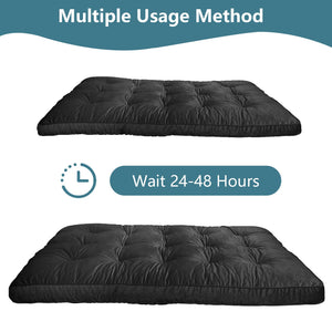 Full Size Futon Mattress 6 Inch – Flannel Floor Foldable Sofa Bed
