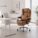 Ergonomic Massage Office Chair with Heat & Kneading | Reclining Executive Desk Chair with Footrest