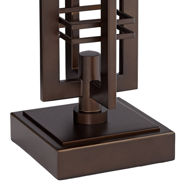 Industrial Table Lamp with Dimmer, USB Port & Nightlight – 28" Tall