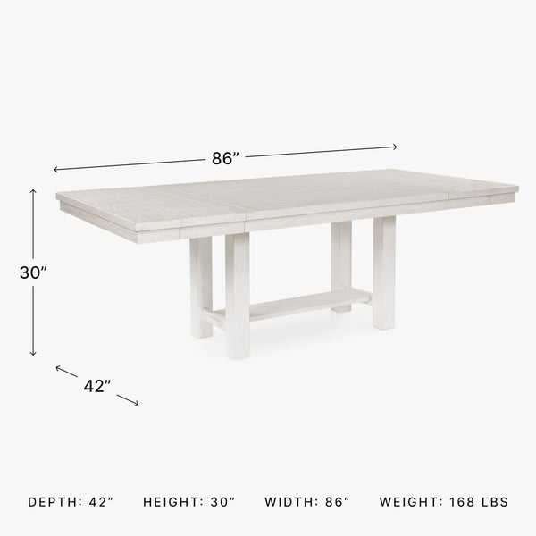 Extendable Farmhouse Dining Table with Removable Leaves – Seats 8