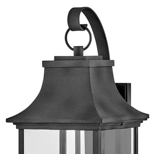 Four-Light Outdoor Wall Mount Lantern – Aluminum & Clear Glass
