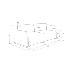 86" Convertible Sleeper Sofa – Queen Size