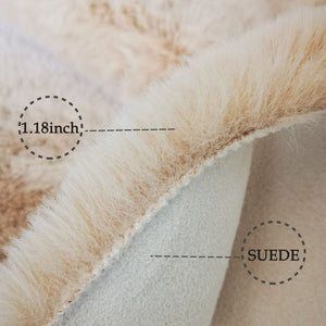 Faux Fur Area Rug 4x6 – Fluffy Shag Carpet for Bedroom & Living Room