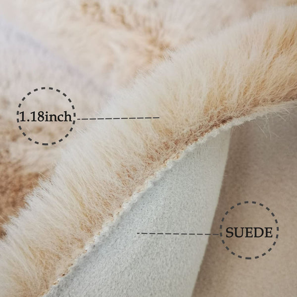 Faux Fur Area Rug 4x6 – Fluffy Shag Carpet for Bedroom & Living Room