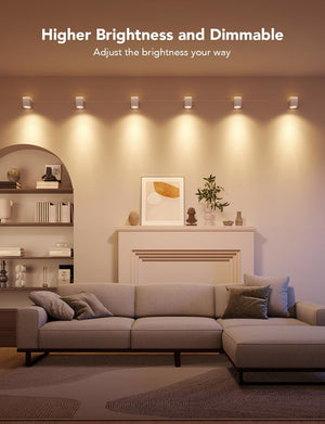 RGBIC LED Wall Sconces with Music Sync & Adjustable Cables