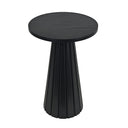 Round Fluted Pedestal Side Table