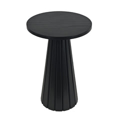 Round Fluted Pedestal Side Table