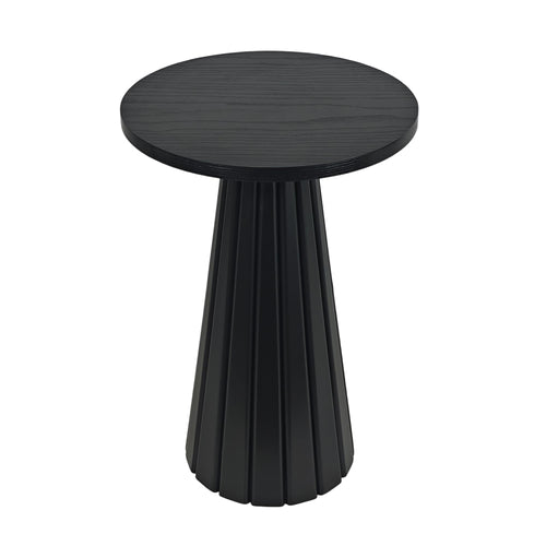 Round Fluted Pedestal Side Table