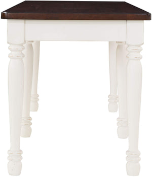 Wood Dining Bench with Turned Legs